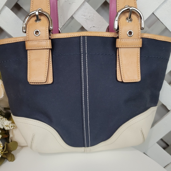 Vintage Coach Mini Soho Canvas and Leather Tote - Picture 2 of 14
